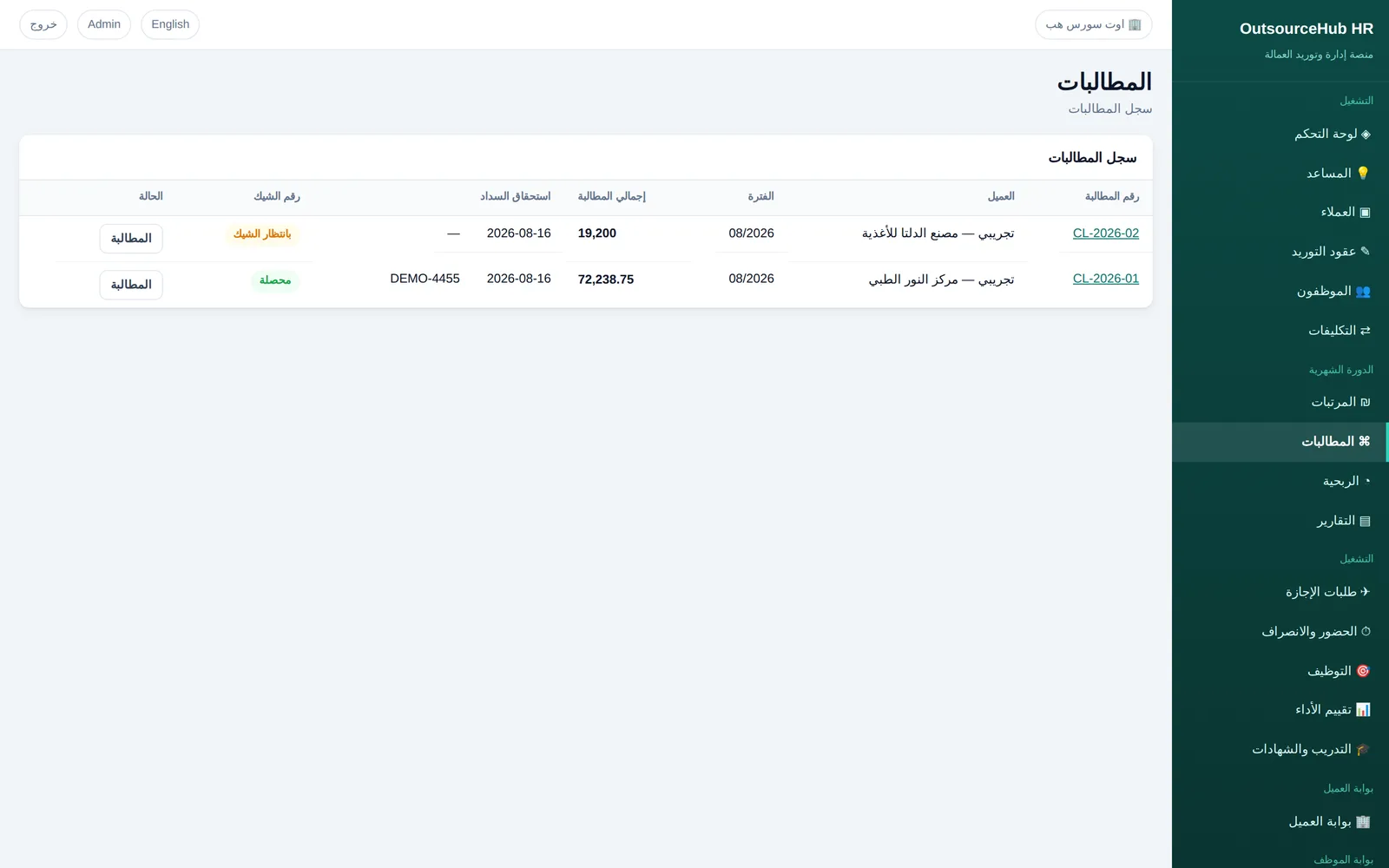 المطالبات